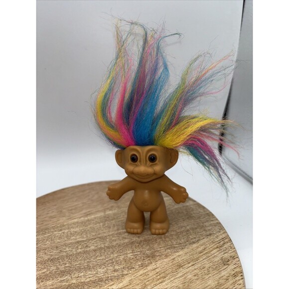 Vintage rainbow hair troll doll 3" with out hair action figure Kids toy Boy Girl - Picture 1 of 5
